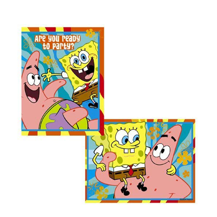 Spongebob and Buddies Invitation Card